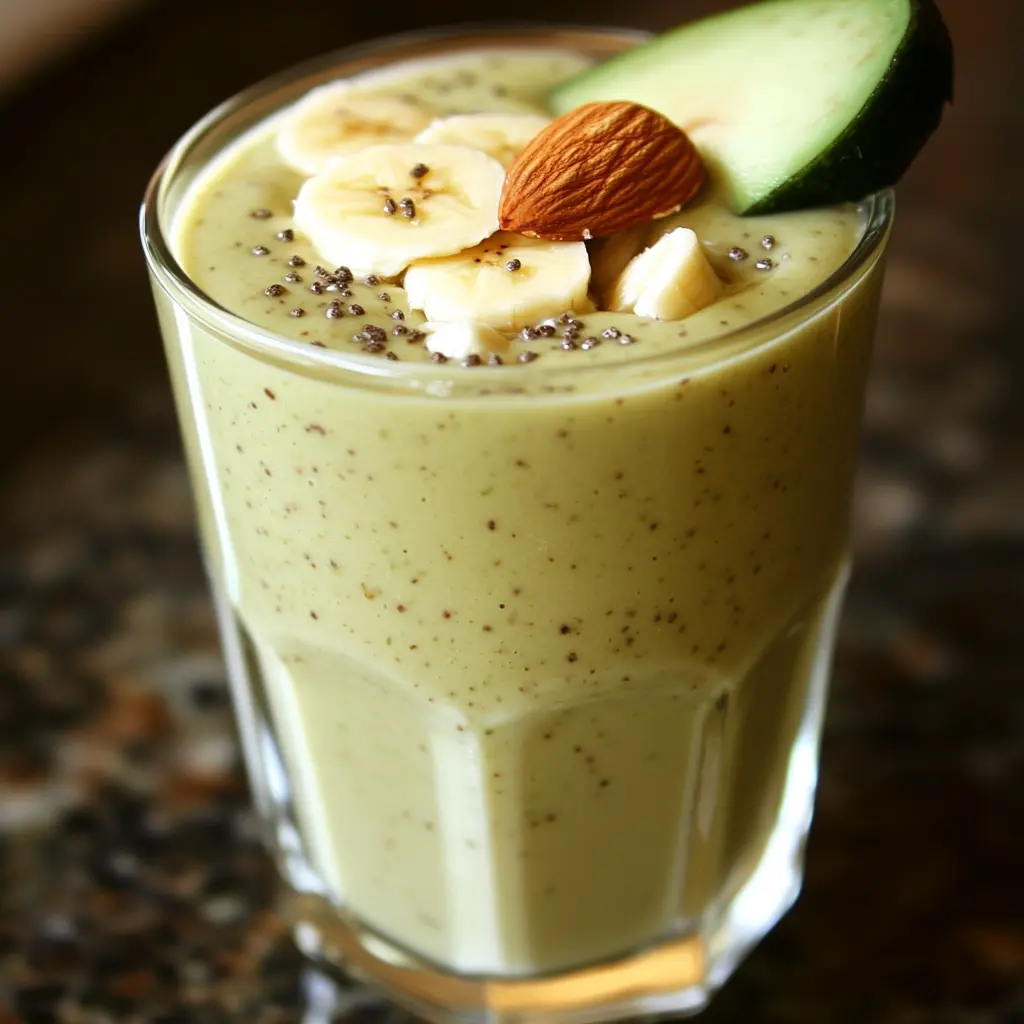 Almond, Banana, Avocado Smoothie with Honey