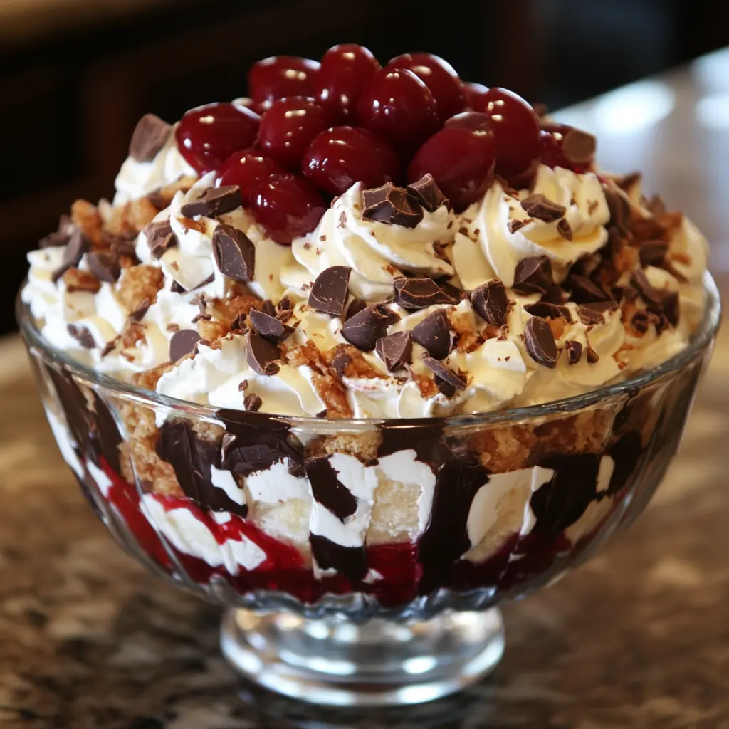 Cherry Chocolate Chip Trifle