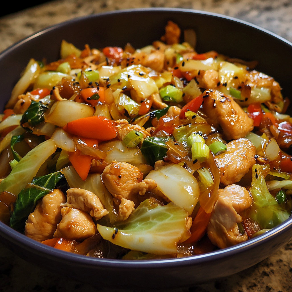 Chinese Chicken Cabbage Stir-Fry