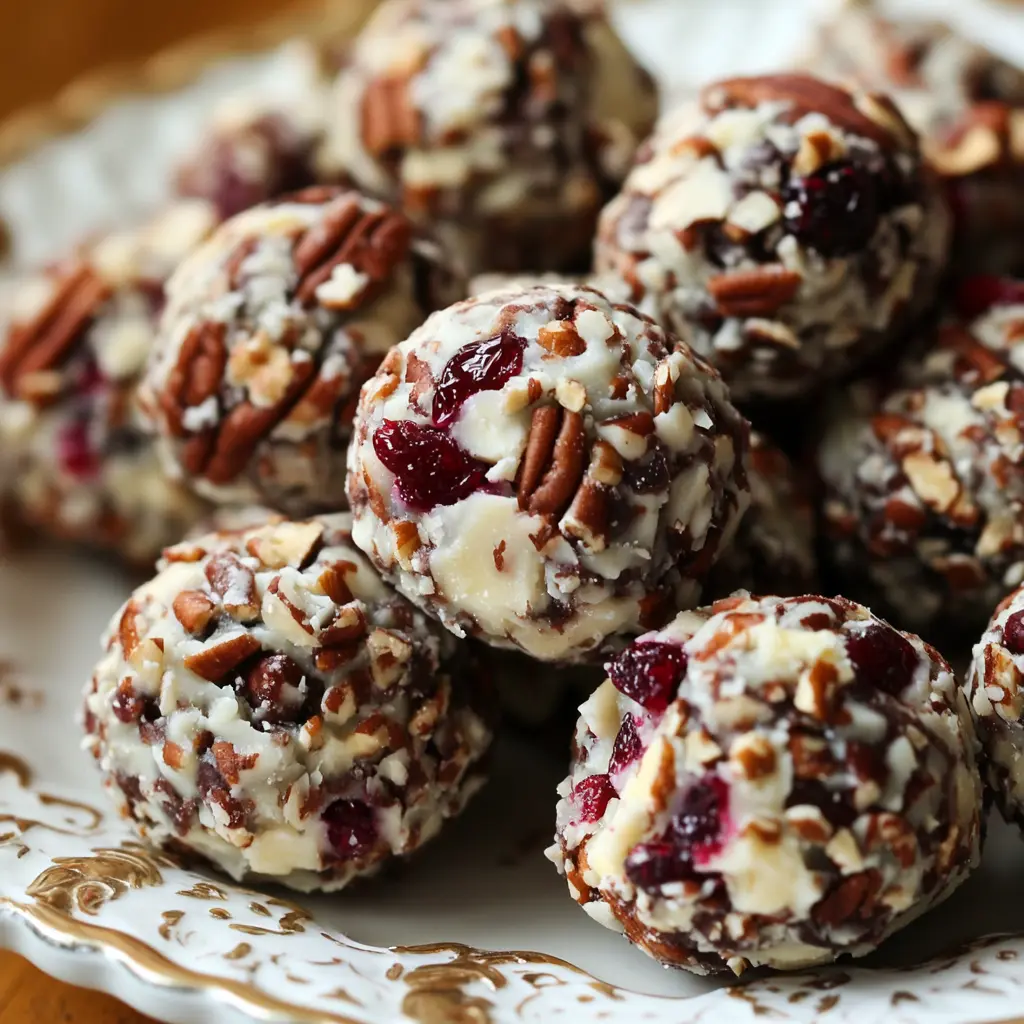 Cranberry Pecan Cheese Truffles