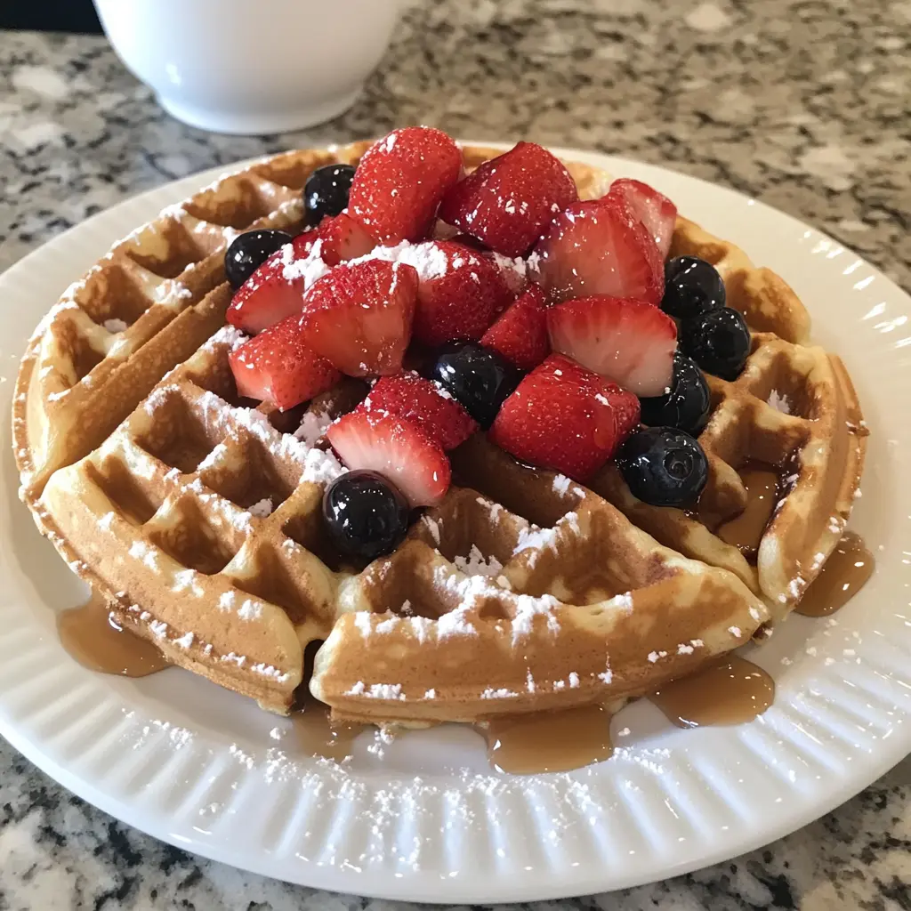 Crispy and Fluffy Homemade Waffles