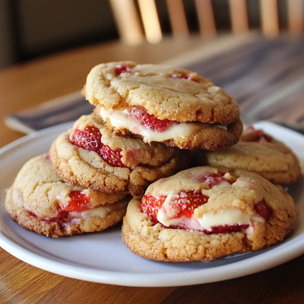 Irresistible Strawberry Cheesecake Cookies