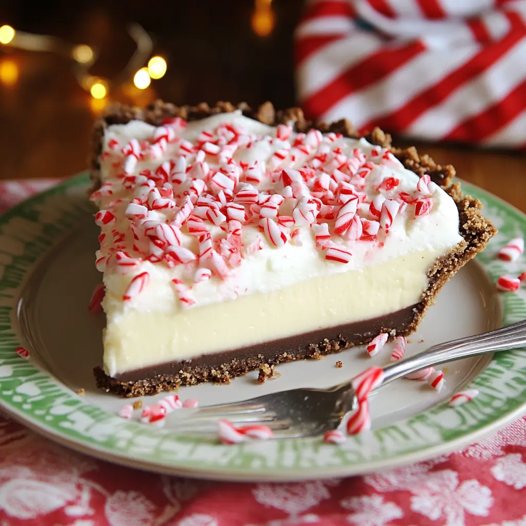 No-Bake Candy Cane Pie