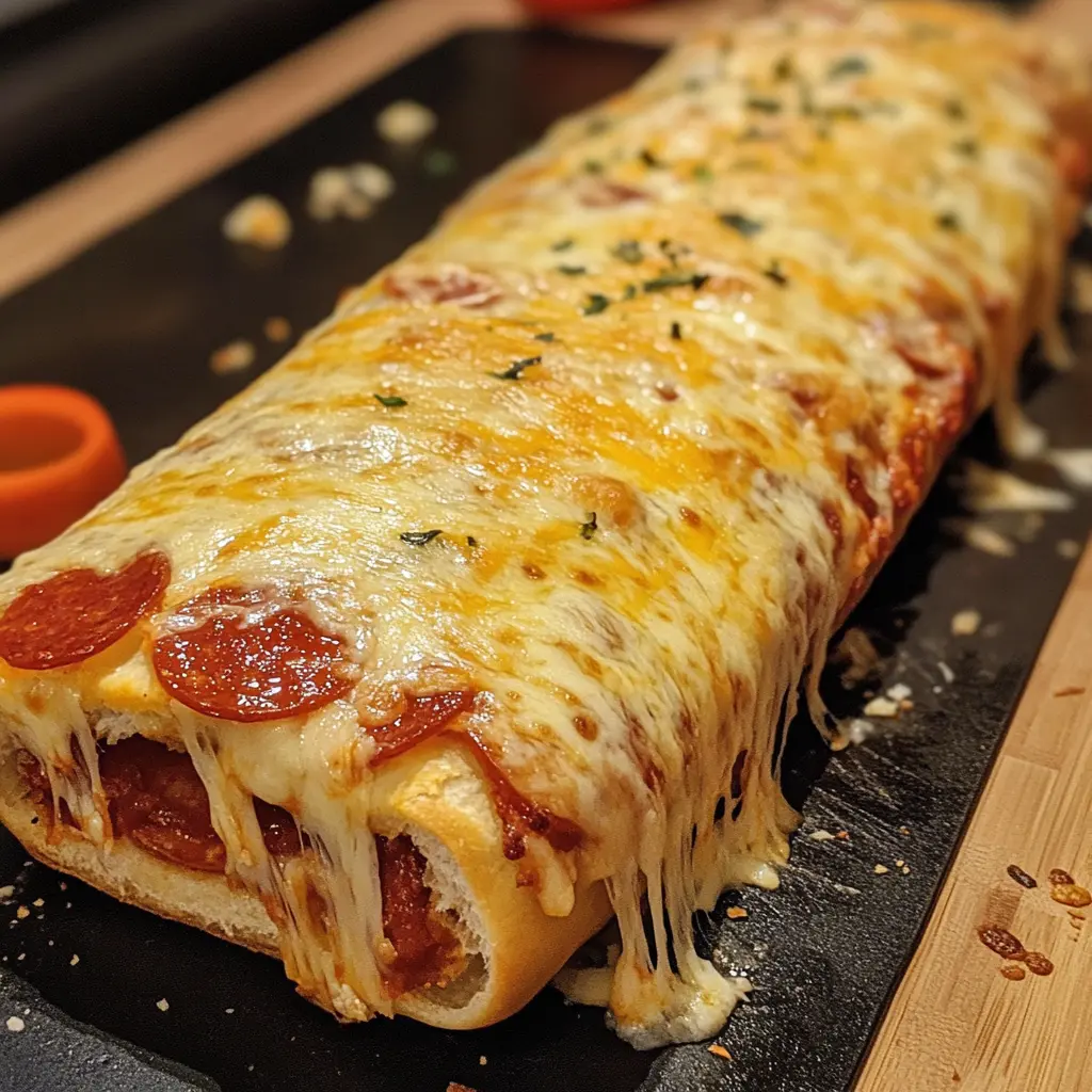 Tremendous Cheesy Pepperoni Stromboli