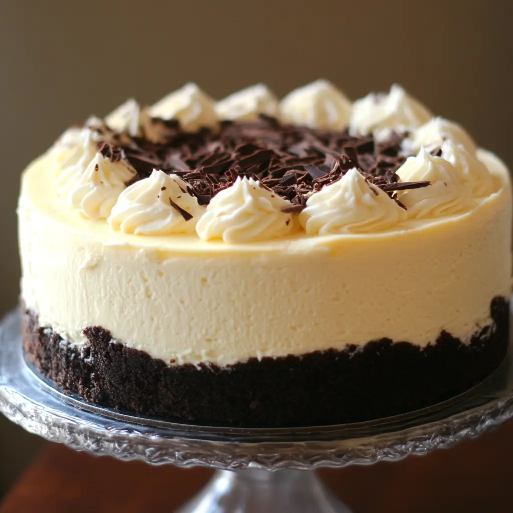 Vanilla Cheesecake with Chocolate Crust