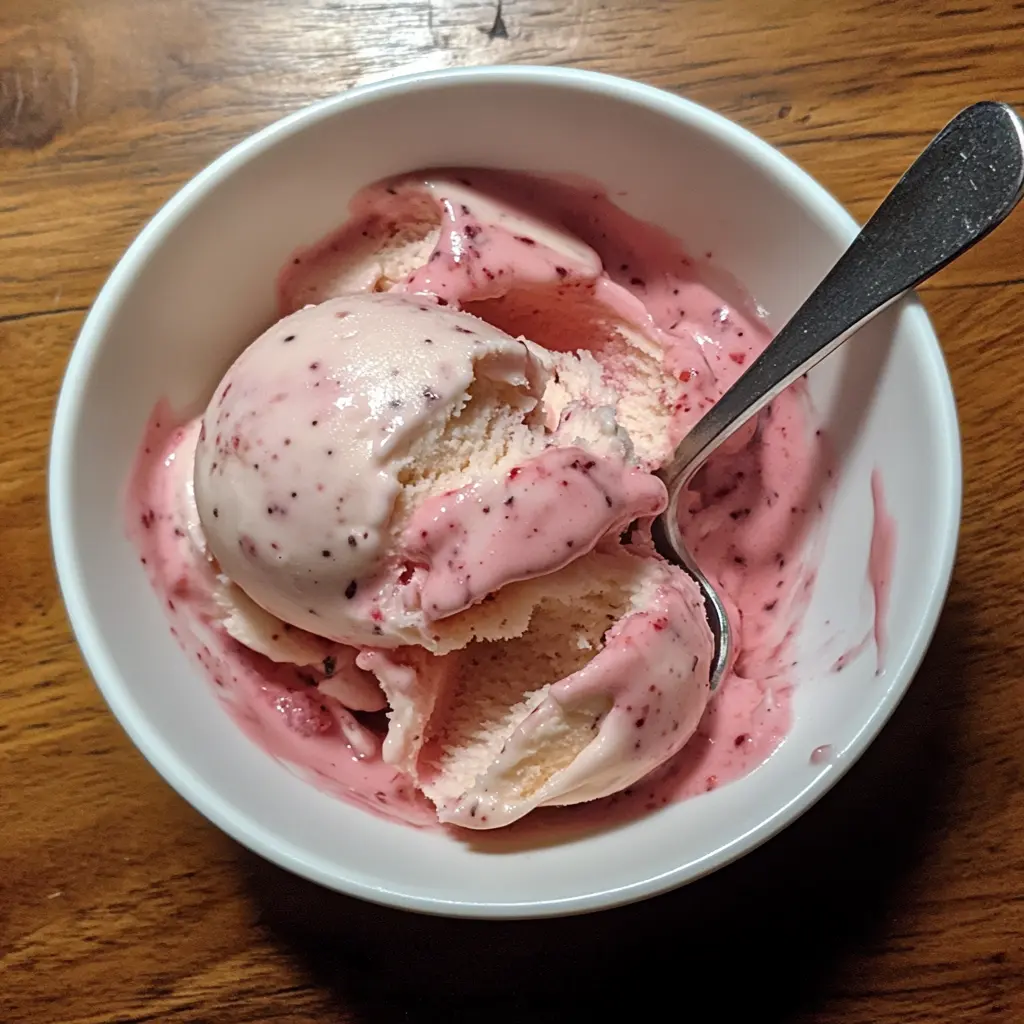 Strawberry Vanilla Bean Ice Cream